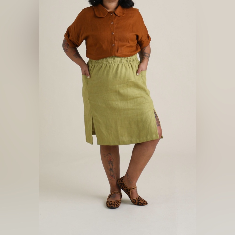 Conscious Clothing Cedar Skirt Linen
